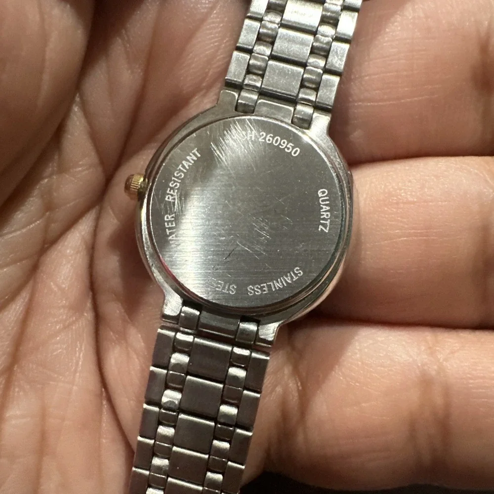 Working Technos 24mm Women's Two Tone Watch Roman‎ Swiss W Date Quartz Fits 6'